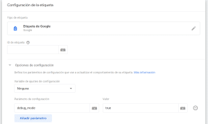 Configuracion Google Tag Manager Debug Mode